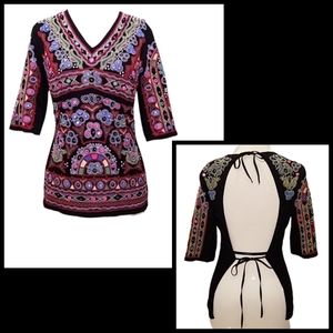 BCBGMaxAzria Tie Back Top